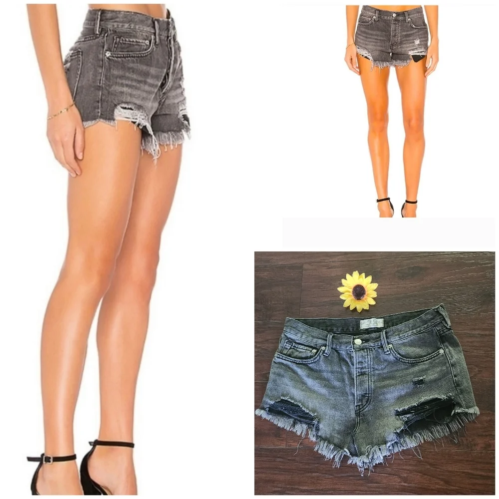 FREE PEOPLE BLACK JEANS SHORTS ✨️⭐️